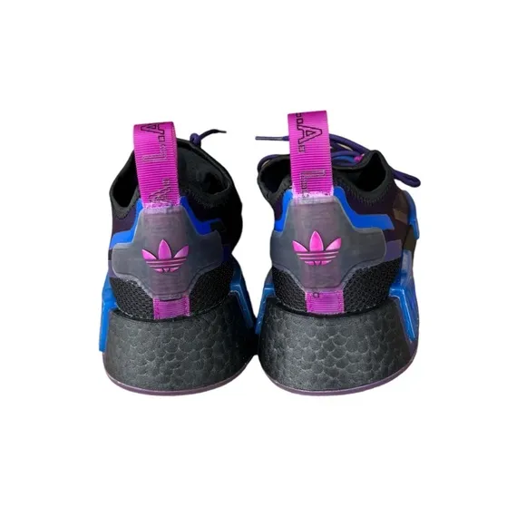 Adidas NMD_R1 SPECTOO Women’s Black Dark Purple Shoes #GZ9287 Size 9.5