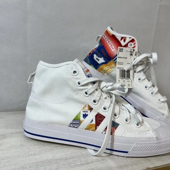Adidas original  Nizza HI RF men’s shoes GX2712 size 8 new nwt Hi top logo print