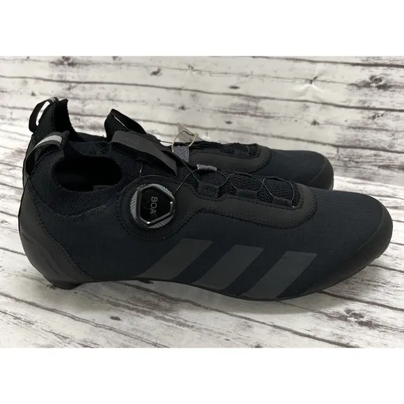 adidas Parley x The Road BOA Black Cycling Shoes Men's Size 9.5 GW6266 NEW