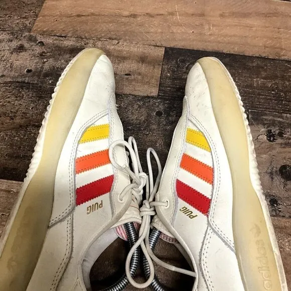 Adidas PUIG mens shoes size 8.5 US cream yellow orange red skate