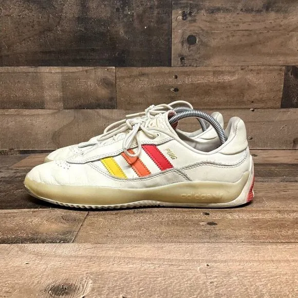 Adidas PUIG mens shoes size 8.5 US cream yellow orange red skate