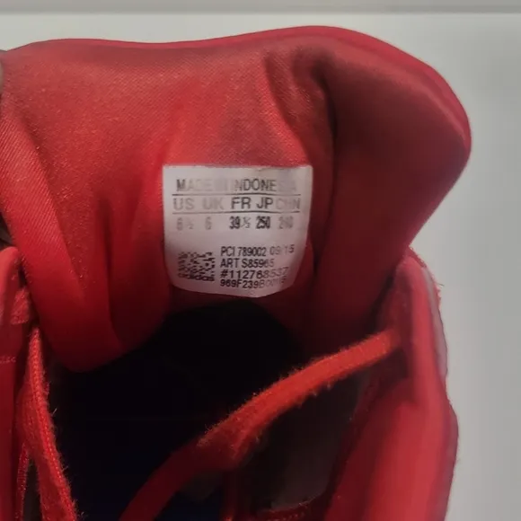 Adidas Red High-Top Sneakers
