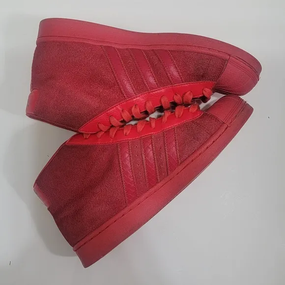 Adidas Red High-Top Sneakers