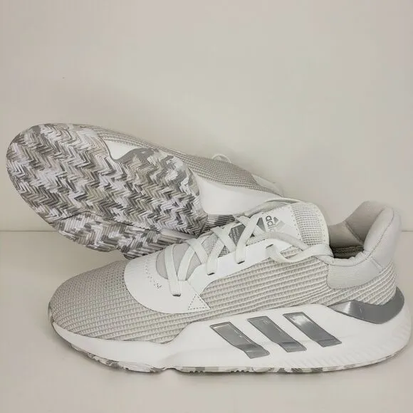 Adidas Sm Pro Bounce Men's White Gray Low Top Shoes EF9663 Size 13 NEW🛒
