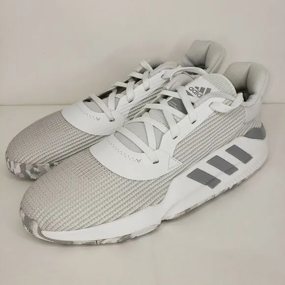 Adidas Sm Pro Bounce Men's White Gray Low Top Shoes EF9663 Size 13 NEW🛒