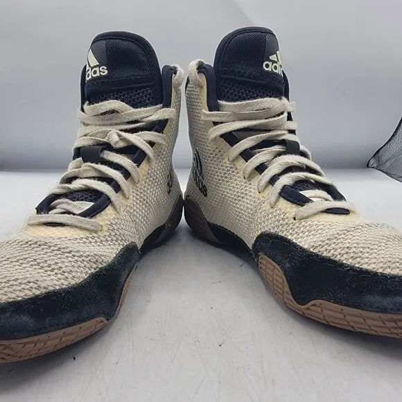 adidas Tech Fall 2.0 Kids Size 3.5 Chalk White Black Gum Wrestling Shoes FU8172