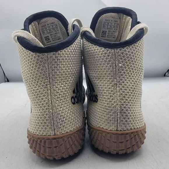 adidas Tech Fall 2.0 Kids Size 3.5 Chalk White Black Gum Wrestling Shoes FU8172