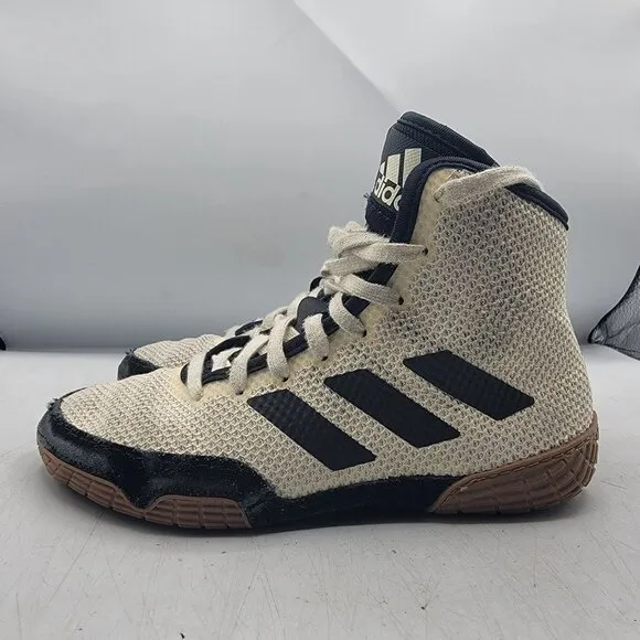 adidas Tech Fall 2.0 Kids Size 3.5 Chalk White Black Gum Wrestling Shoes FU8172