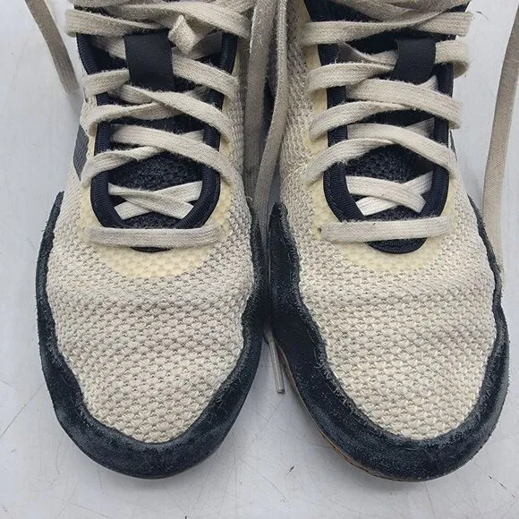 adidas Tech Fall 2.0 Kids Size 3.5 Chalk White Black Gum Wrestling Shoes FU8172