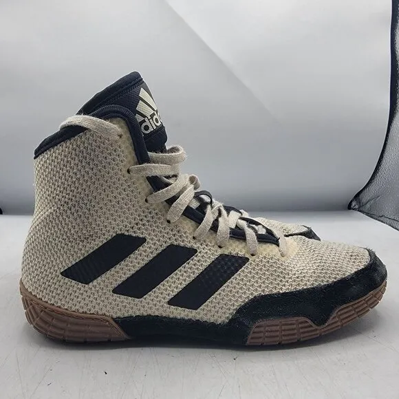 adidas Tech Fall 2.0 Kids Size 3.5 Chalk White Black Gum Wrestling Shoes FU8172