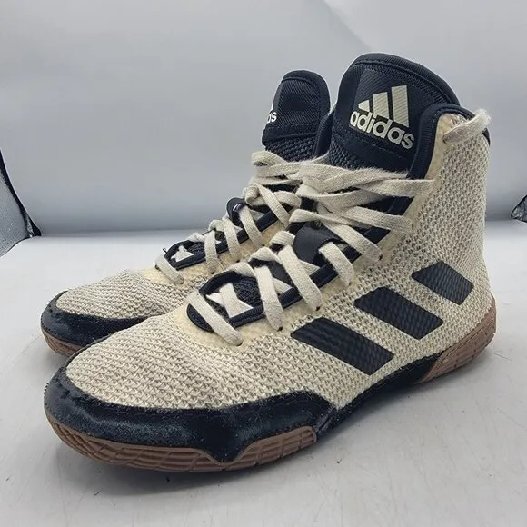 adidas Tech Fall 2.0 Kids Size 3.5 Chalk White Black Gum Wrestling Shoes FU8172
