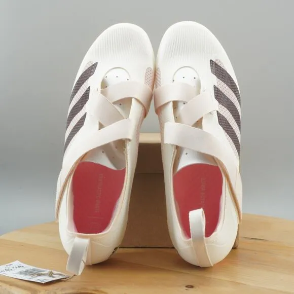 Adidas The Indoor Cycling Mens Size 9.5 Shoes Off White Shadow Maroon 3-Bolt NEW