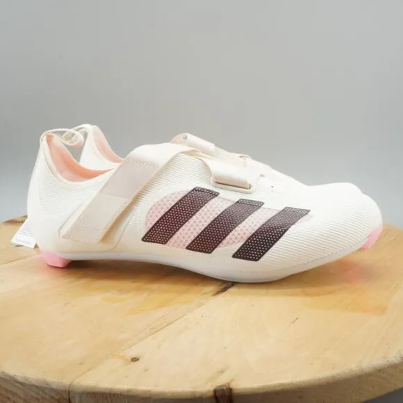 Adidas The Indoor Cycling Mens Size 9.5 Shoes Off White Shadow Maroon 3-Bolt NEW