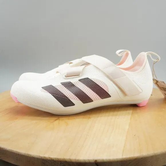 Adidas The Indoor Cycling Mens Size 9.5 Shoes Off White Shadow Maroon 3-Bolt NEW