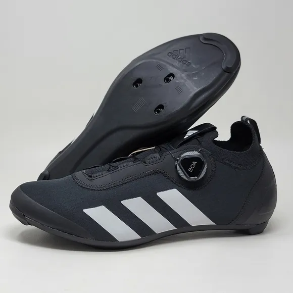 Adidas The Road BOA Cycling Shoes HQ6713 Black White Mens Size 9 Womens 10 New