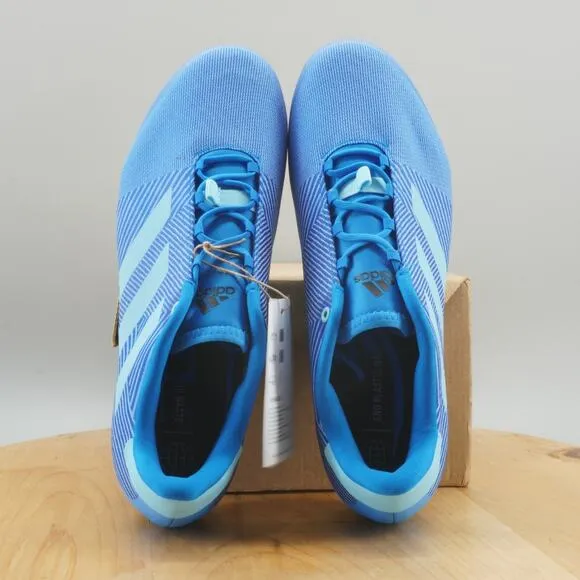 Adidas The Road Cycling Mens Size 8 Shoes Blue Rush 3-Bolt Lace Up Athletic NEW