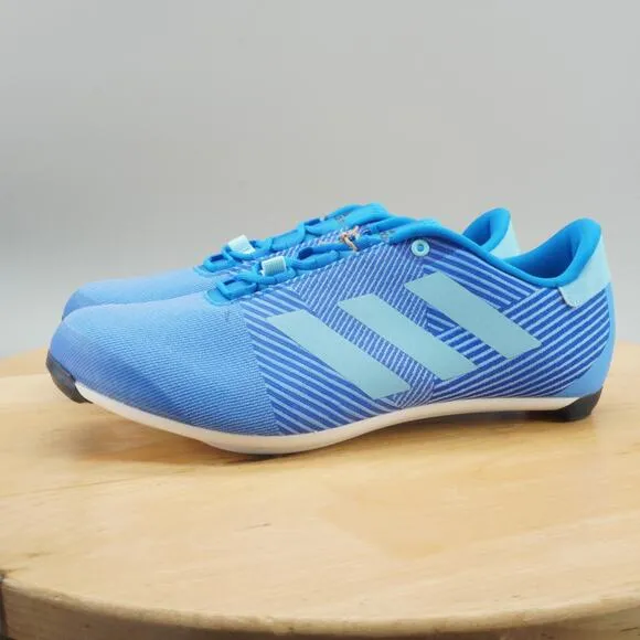 Adidas The Road Cycling Mens Size 8 Shoes Blue Rush 3-Bolt Lace Up Athletic NEW