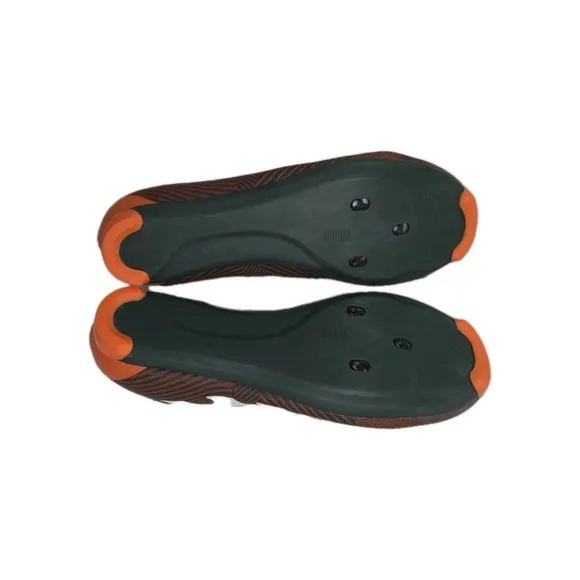 Adidas The Road Cycling Shoes Orange Green Lace Up Men's Size 7.5