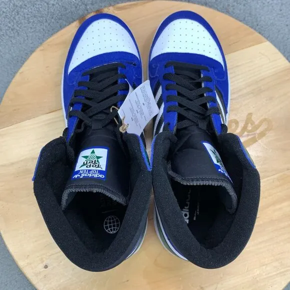 Adidas Top Ten RB Mens Size 13 Shoes White Blue Green Basketball Sneakers NEW