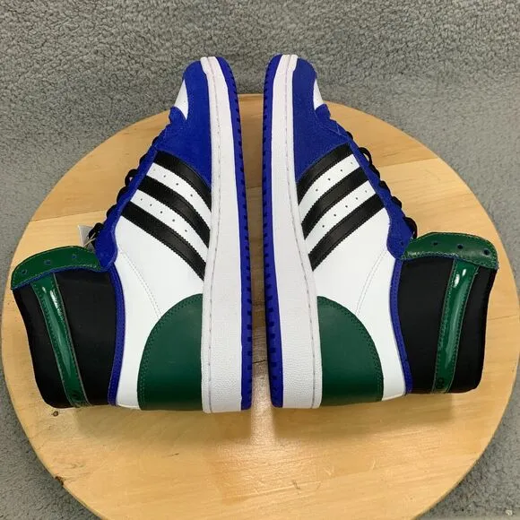 Adidas Top Ten RB Mens Size 13 Shoes White Blue Green Basketball Sneakers NEW