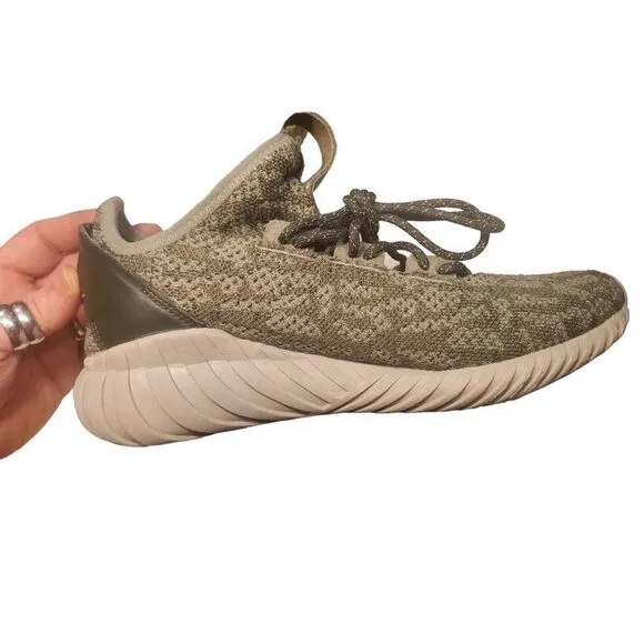 Adidas Tubular Doom Sock PK J Lace Up Green Sneakers Shoes Size 6