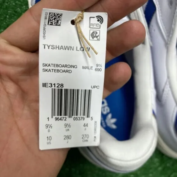 Adidas Tyshawn Low Mens Skate Sneaker Shoes White IE3128 NEW Sz 10