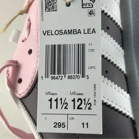Adidas Velosamba Leather Cycling Shoes Pink Gray Size 11.5 IG5538