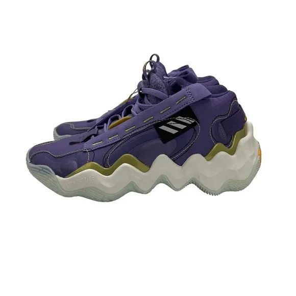 Adidas Women's Purple/Grey Exhibit B Candace Parker Mid Basketball Shoes Size 7