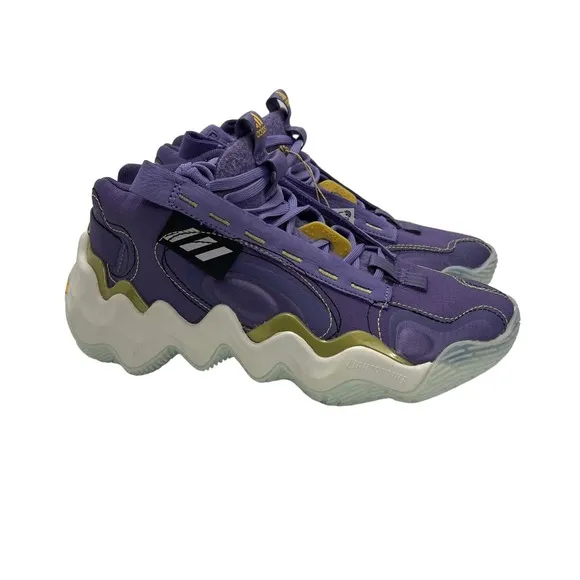 Adidas Women's Purple/Grey Exhibit B Candace Parker Mid Basketball Shoes Size 7