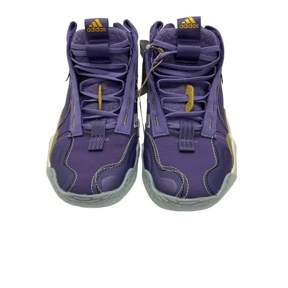 Adidas Women's Purple/Grey Exhibit B Candace Parker Mid Basketball Shoes Size 7