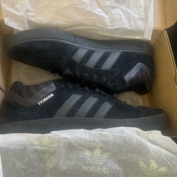 adidas x Spitfire Tyshawn Mid Black &amp; Grey Skate Shoes #HQ9792