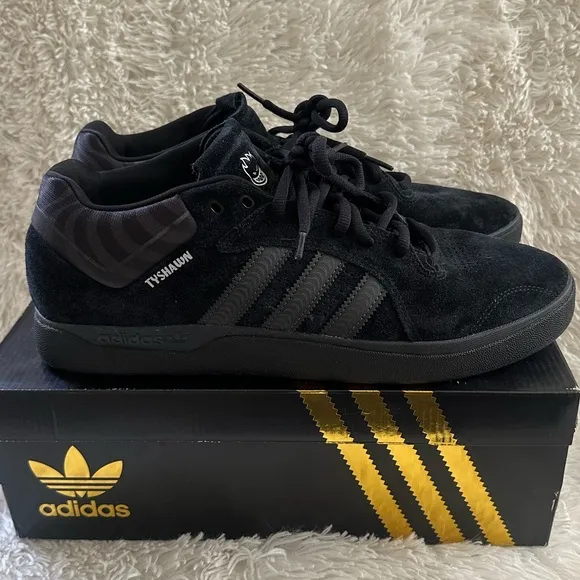 adidas x Spitfire Tyshawn Mid Black &amp; Grey Skate Shoes #HQ9792