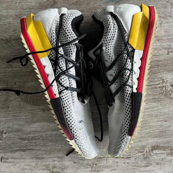 Adidas Y-3 Yohjo Yamamoto Harigane Red Black White Sneaker US 11.5 See Below