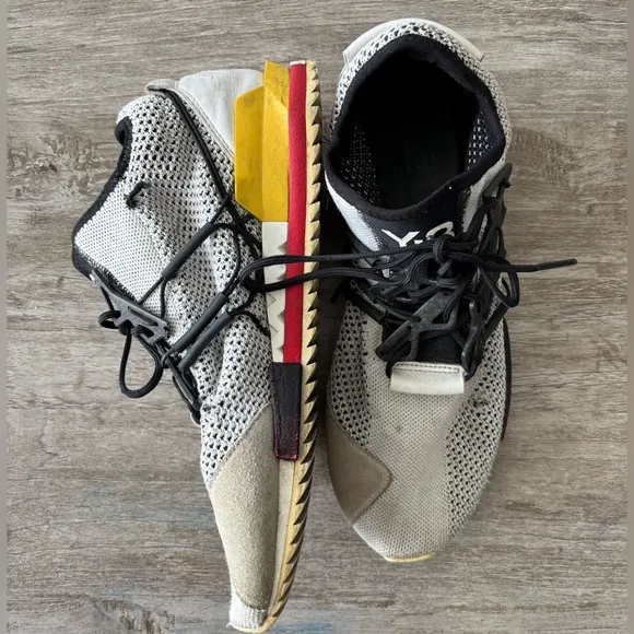Adidas Y-3 Yohjo Yamamoto Harigane Red Black White Sneaker US 11.5 See Below