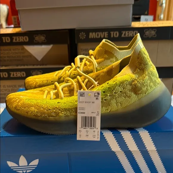 adidas Yeezy Boost 380 Yellow Athletic Shoes