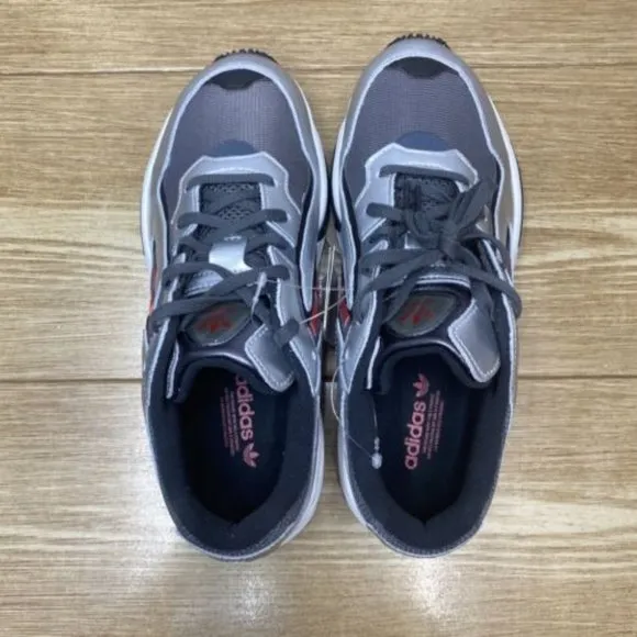 adidas Yung-96 Chasm J Silver Metallic Scarlet  Unisex Kids Shoes