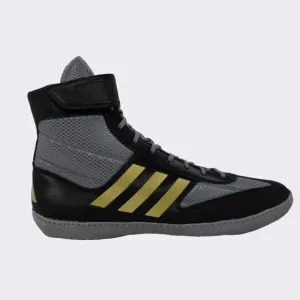 Adidas Combat Speed 5 Men's 13 Grey Black Metallic Gold Wrestling Shoes TF2902