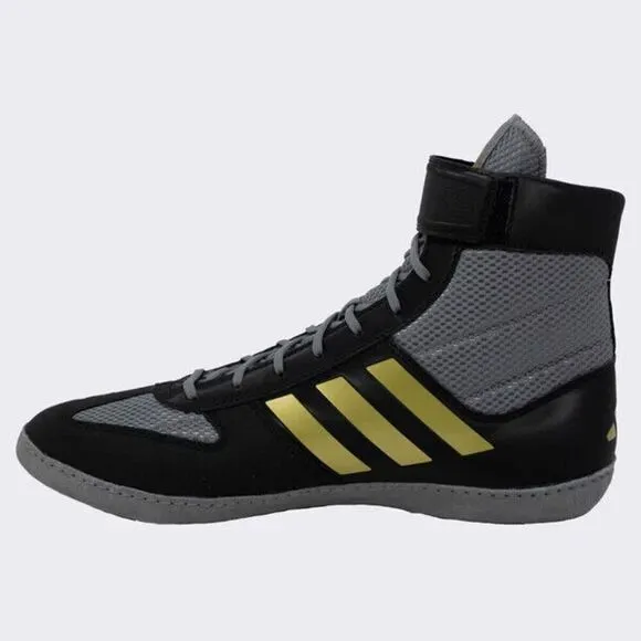 Adidas Combat Speed 5 Men's 13 Grey Black Metallic Gold Wrestling Shoes TF2902