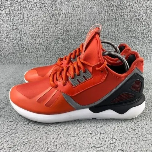 ADIDAS ORIGINALS TUBULAR Shoes Runner Orange Black Sneakers Mens 9 Lace‎ Up