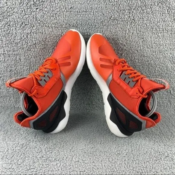 ADIDAS ORIGINALS TUBULAR Shoes Runner Orange Black Sneakers Mens 9 Lace‎ Up