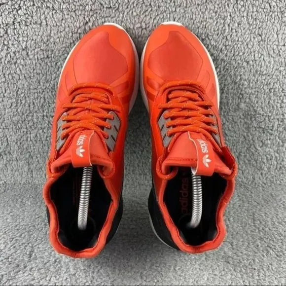 ADIDAS ORIGINALS TUBULAR Shoes Runner Orange Black Sneakers Mens 9 Lace‎ Up