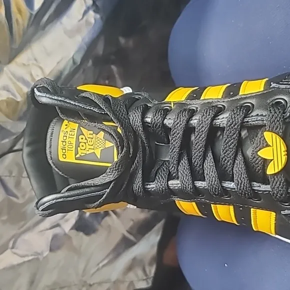 Adidas Top Ten Hi Top Mens Basketball Shoes Black Gold FZ5888 sz.11