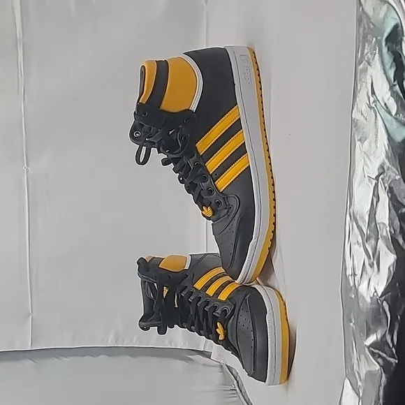 Adidas Top Ten Hi Top Mens Basketball Shoes Black Gold FZ5888 sz.11