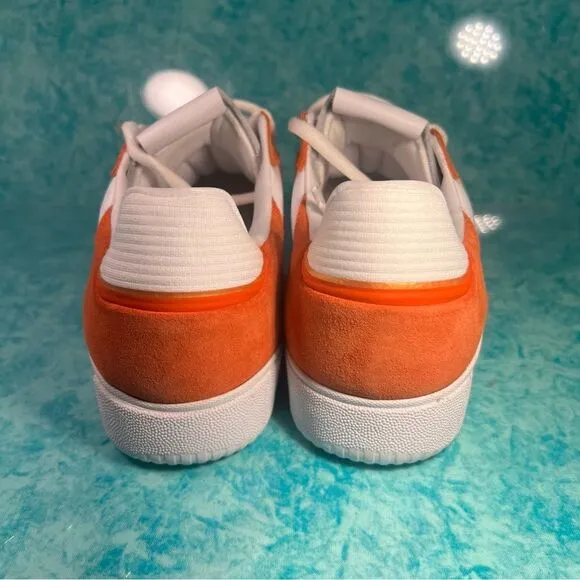 Adidas Tyshawn Low White Orange Men’s Suede Cushioned Skate Shoes Sneakers