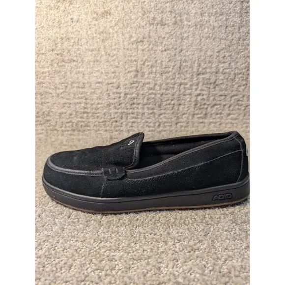 Adio Skate Shoes Mens 7 Black Leather Upper 71234863A Vintage