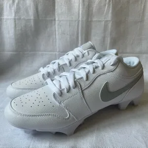 Air Jordan 1 Low TD Football Cleats White Grey Fog Size 11 FJ6245-101