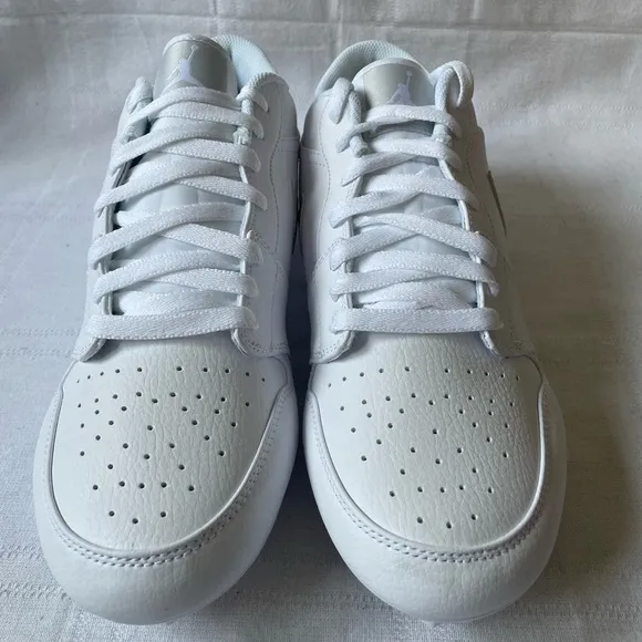 Air Jordan 1 Low TD Football Cleats White Grey Fog Size 11 FJ6245-101