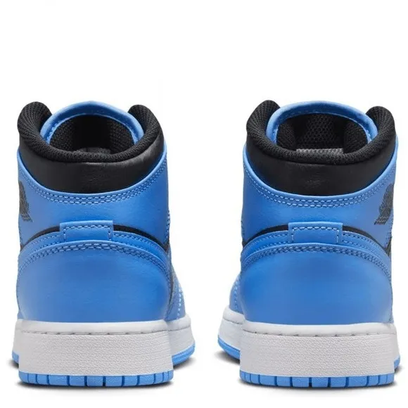 AIR JORDAN 1 MID GS UNIVERSITY BLUE BLACK DQ8423-401 SNEAKER SHOES size 10