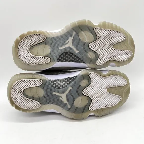 AIR JORDAN 11 Shoes Womens Vast Grey High White Silver Metallic Leather Sneaker