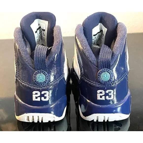 Air Jordan 9 IX Retro UNC White University Blue Shoes Toddler SZ 8C 401812 145
